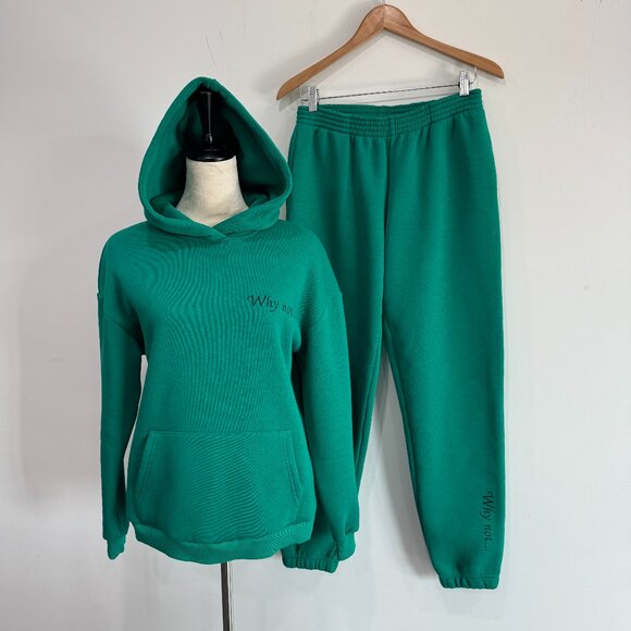 Seven Lab Tracksuit "Why not..." Green Warm  New, Size M - Picture 3 of 17